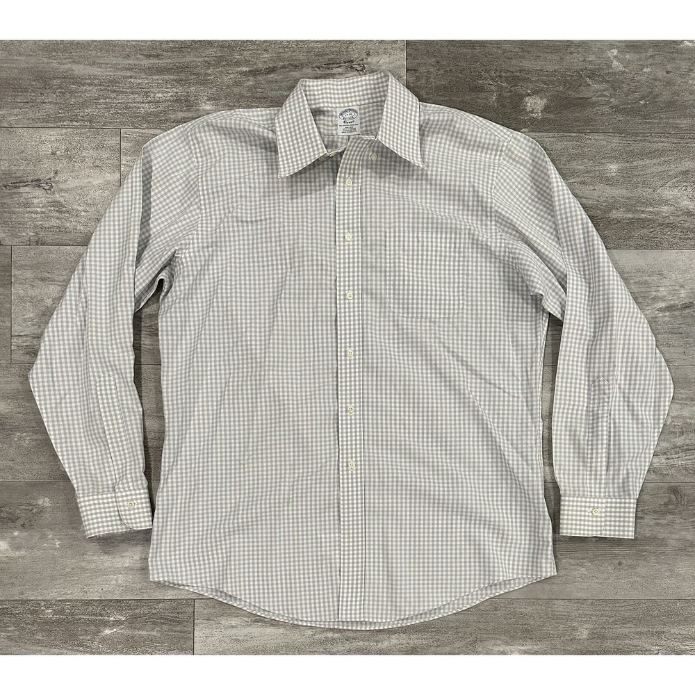 Brooks Brothers Mens Classic Long Sleeve Button Up Shirt XL 17-35 Supima Cotton